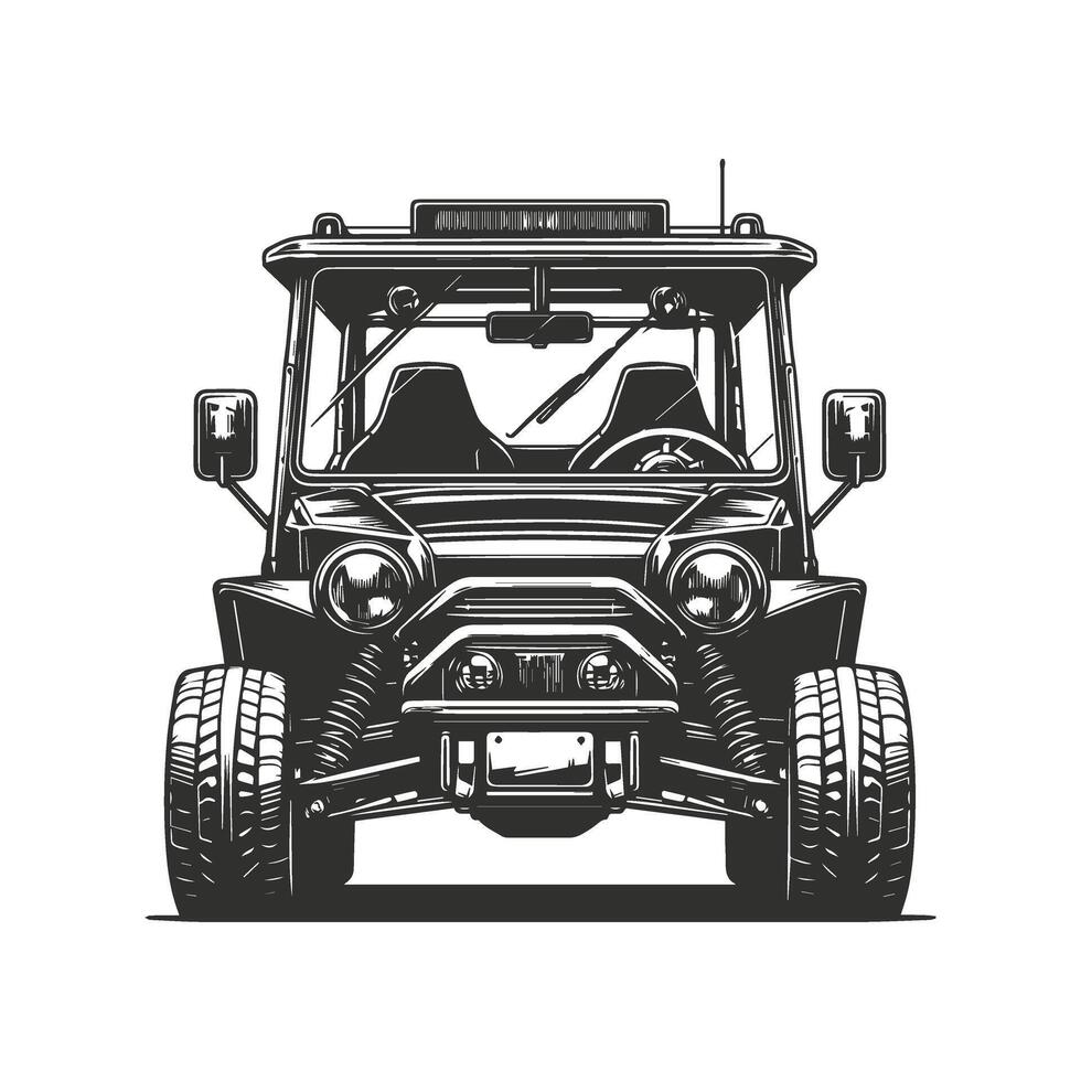 Dynamic Off Road Car Design in Black and White vector