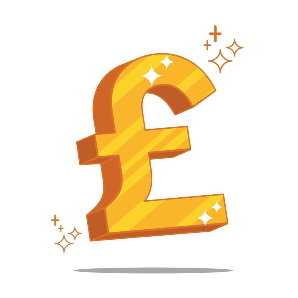 british pound gold vector