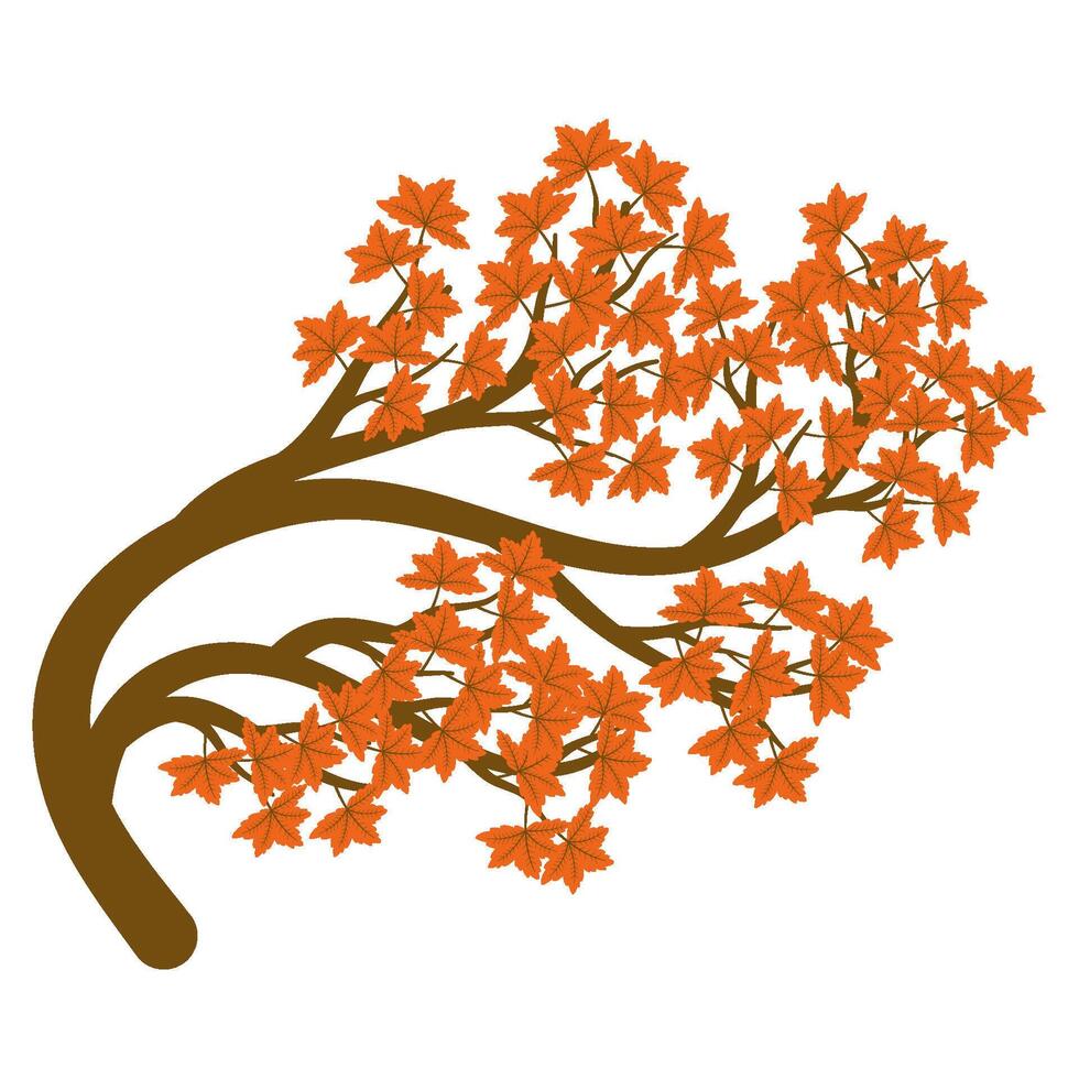 Twig branch with floral vector