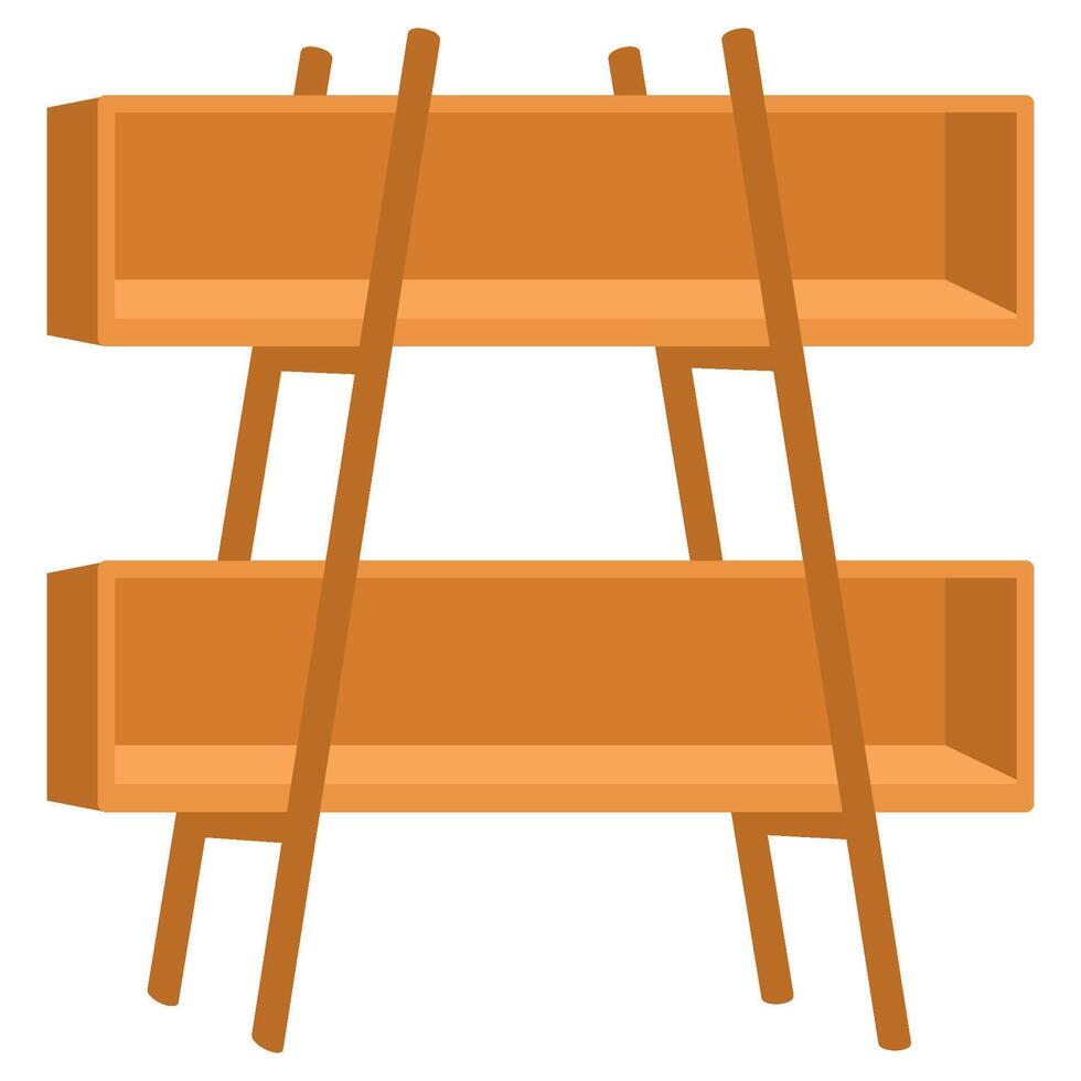 bookcase with shelves vector