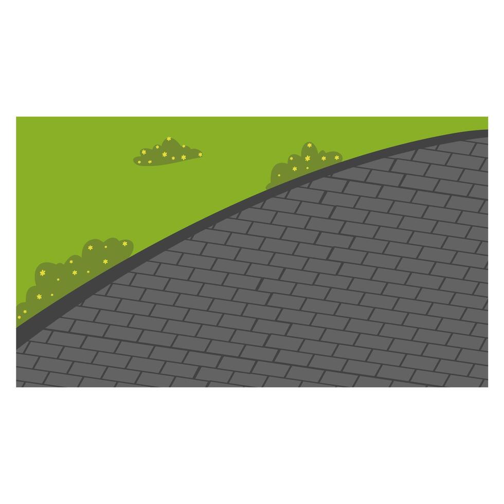 Paving stone with hill vector