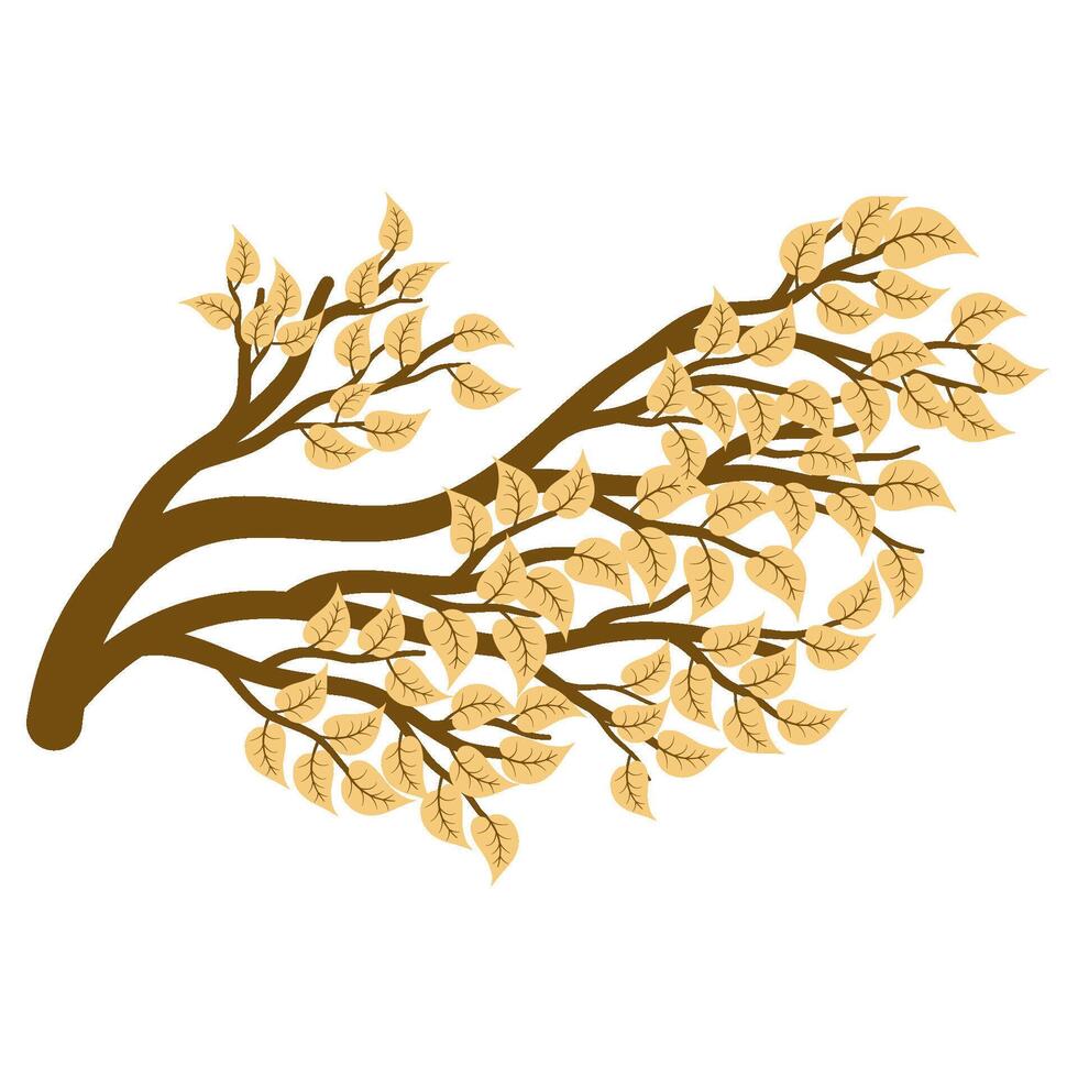Autumn twig branch vector