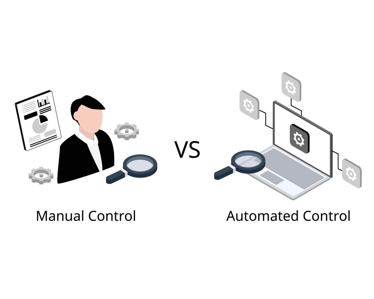 manual control and automated control vector