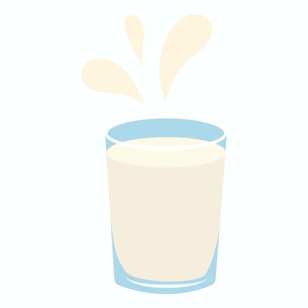 Glass with coffee. illustration in flat style. vector