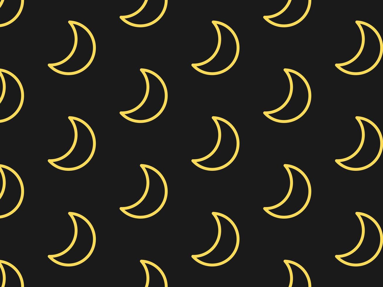 Crescent moon pattern. Dark background. illustration vector
