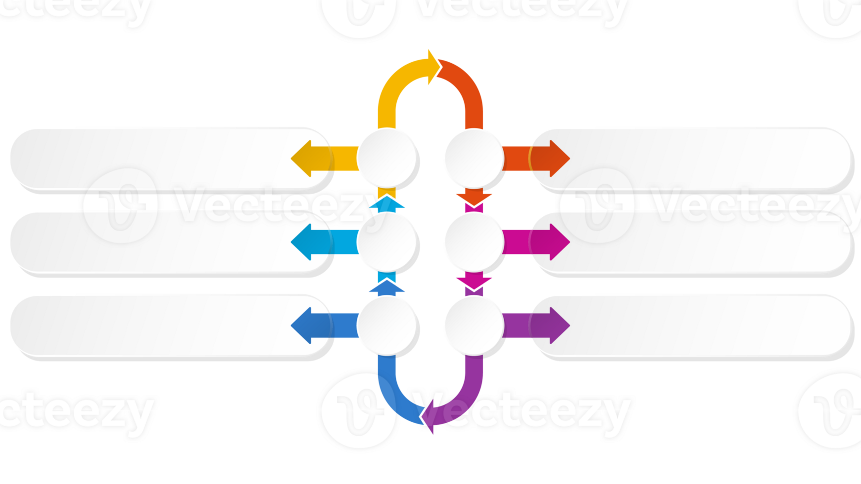Modern infographic with 6 steps, process or options. png
