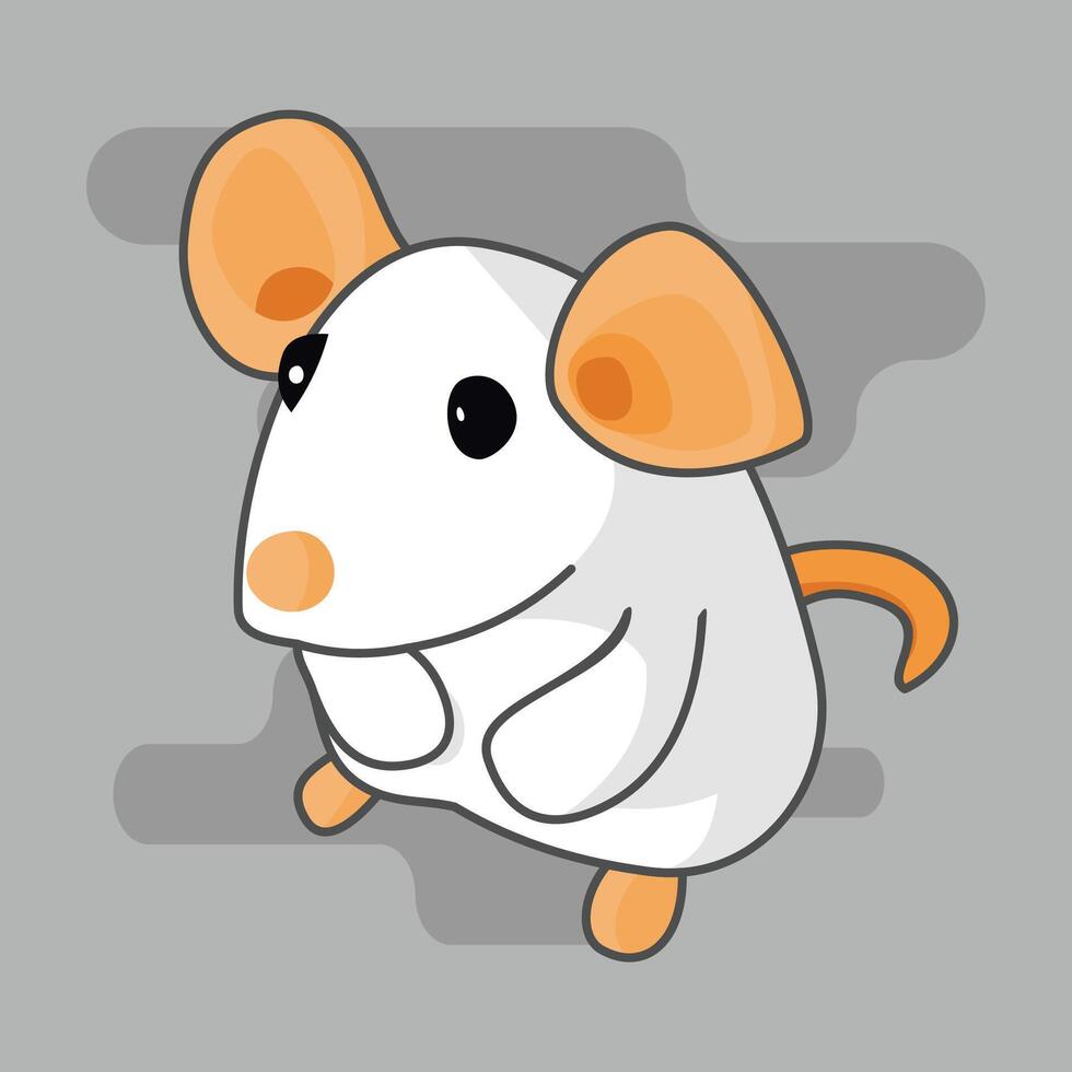 cute little baby mice cartoon vector