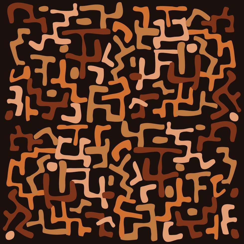 african abstract shape ethnic pattern vector
