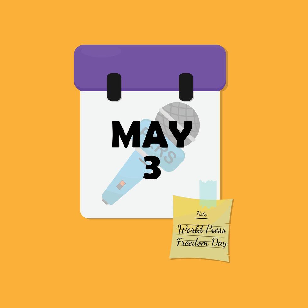 May 3 is world press freedom day vector