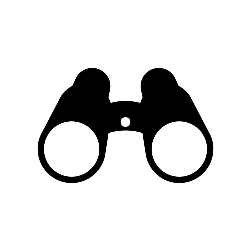 Binocular icon. Binocular silhouette isolated on white background. vector