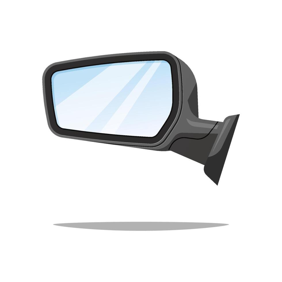 Car rearview mirror isolated on white background. vector