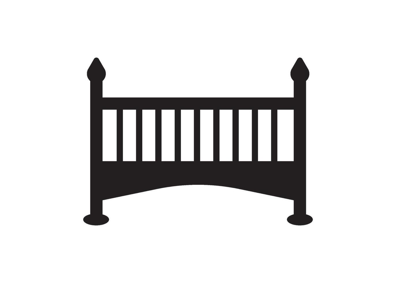 baby crib simple vector