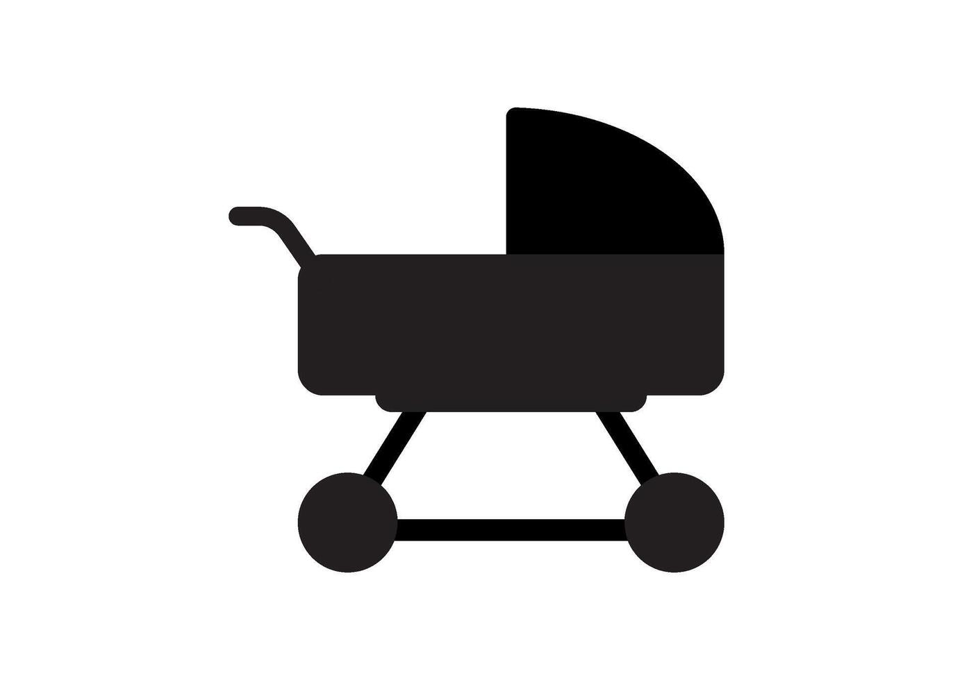baby stroller simple vector