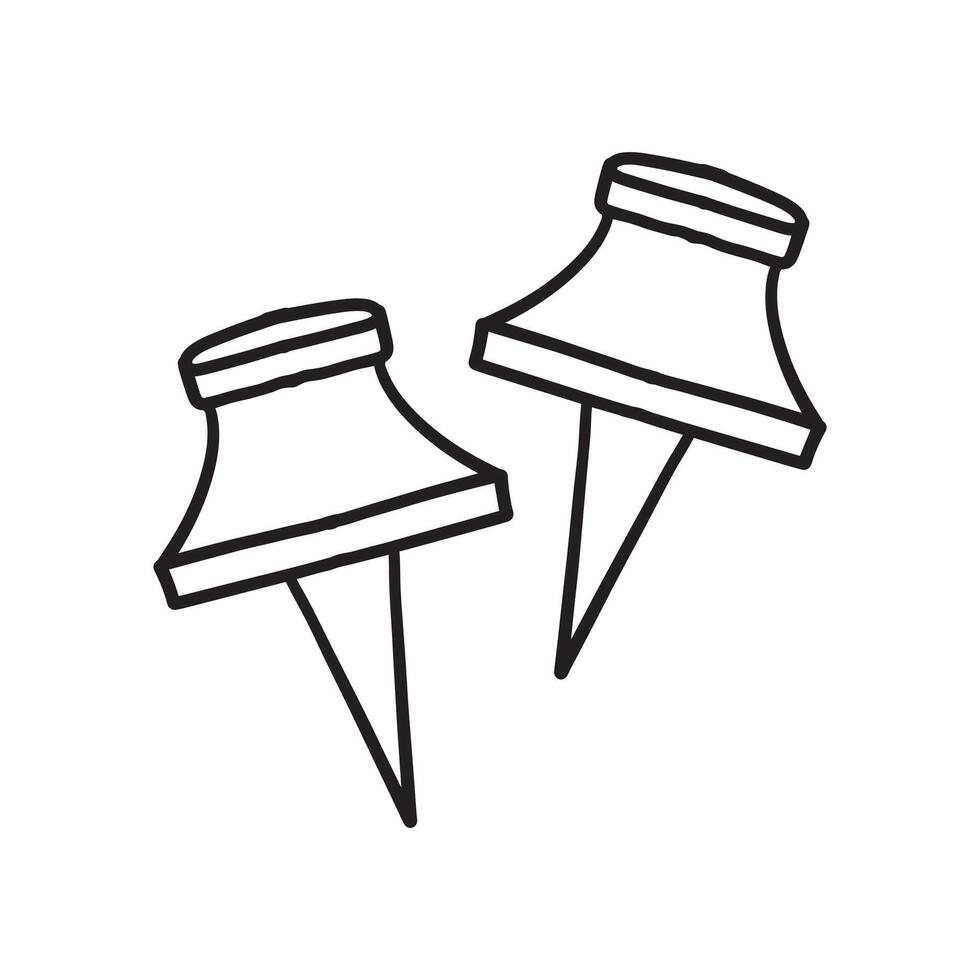 pin pointers hand drawn doodle illustration vector
