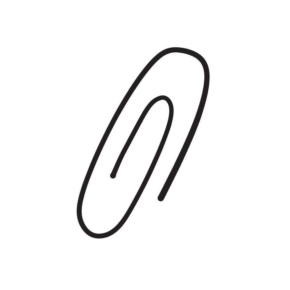 Clip for papers hand drawn outline doodle icon vector