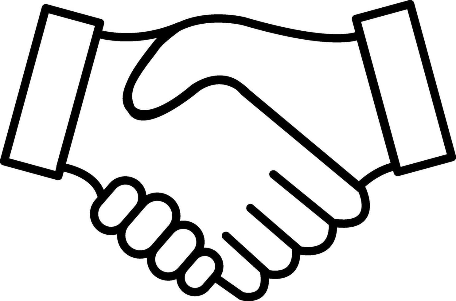 Handshake icon. business handshake. contract agreement. friendship symbol vector