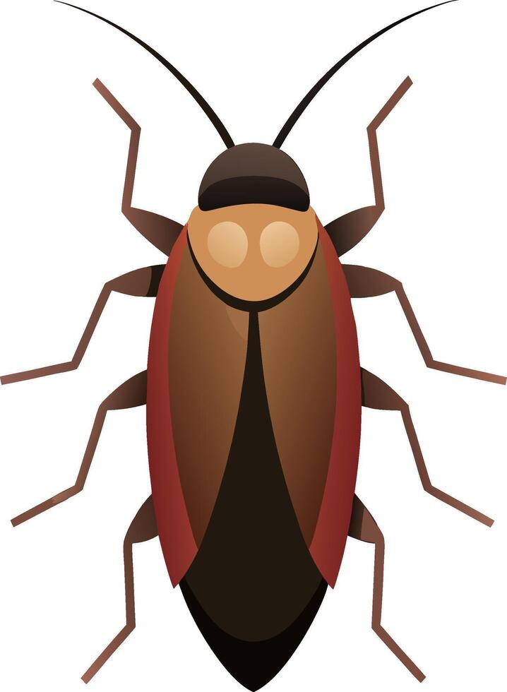 Illustration of a cockroach flat art design vector