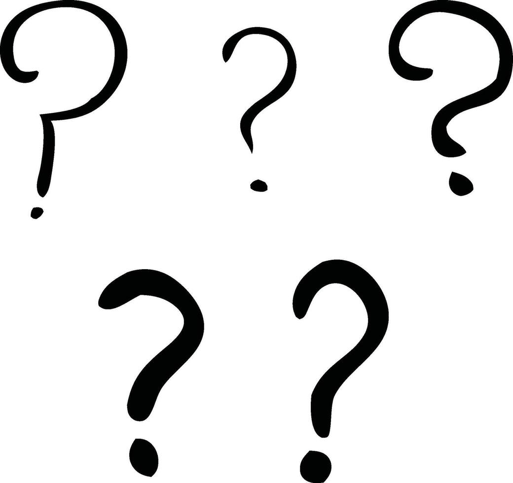 Question marks on white background. Question mark icon. illustration. vector
