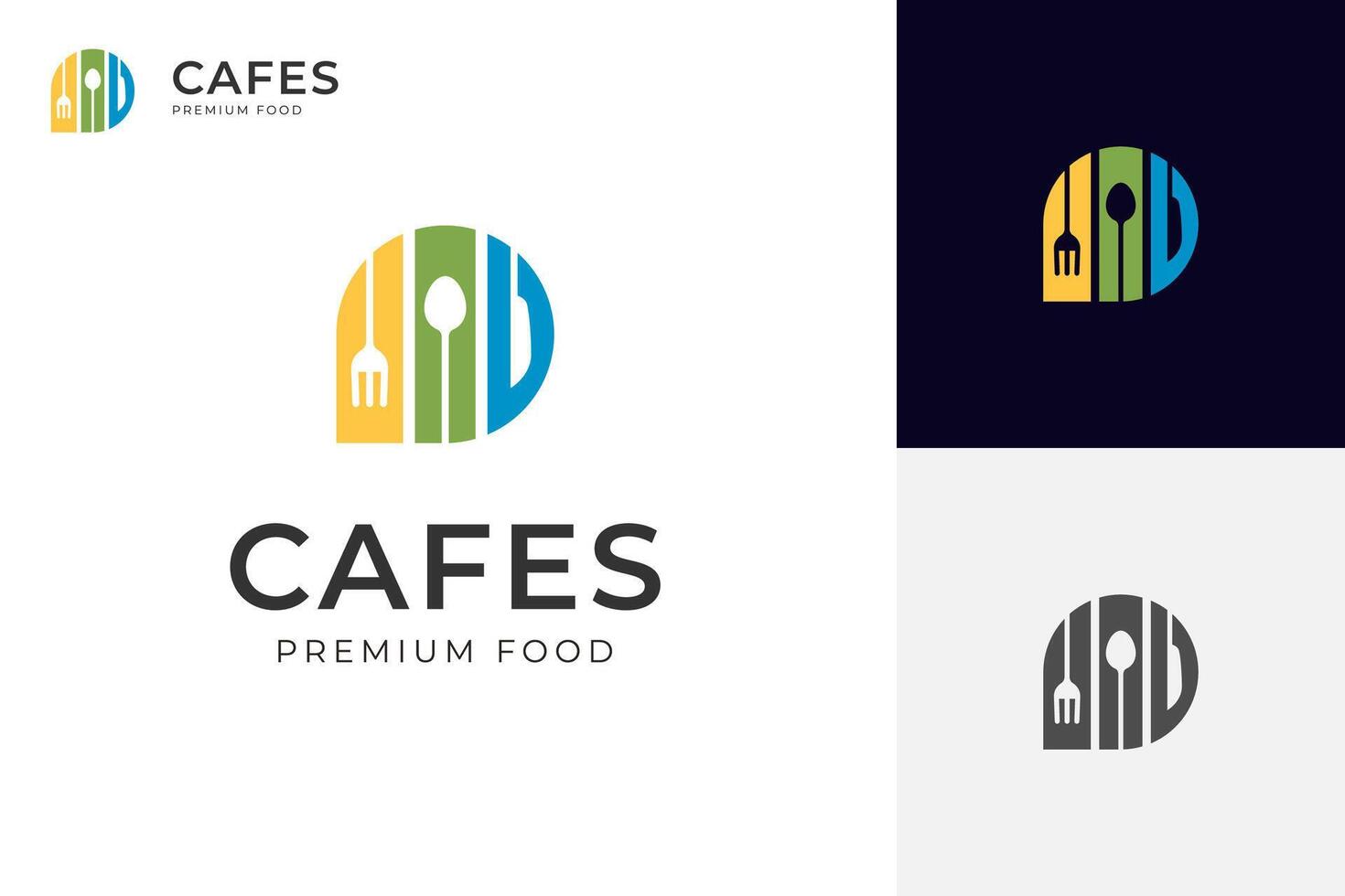 Online order food logo icon design with bubble chat concept for catering food, eatery logo template vector
