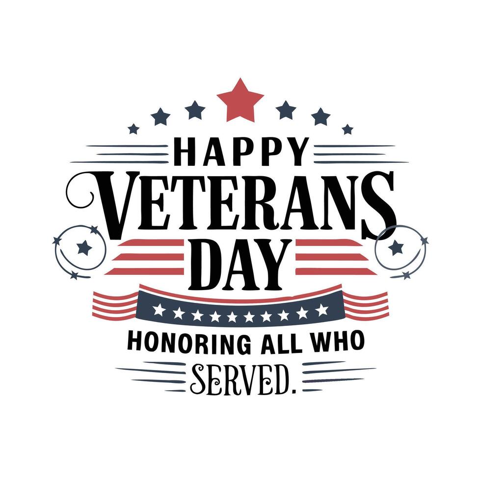 Happy veterans day background vector