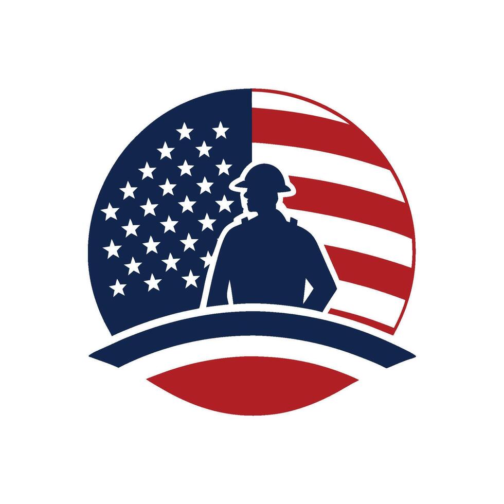 Patriotic Veterans Day T-Shirt with Flag and Soldier Design vector