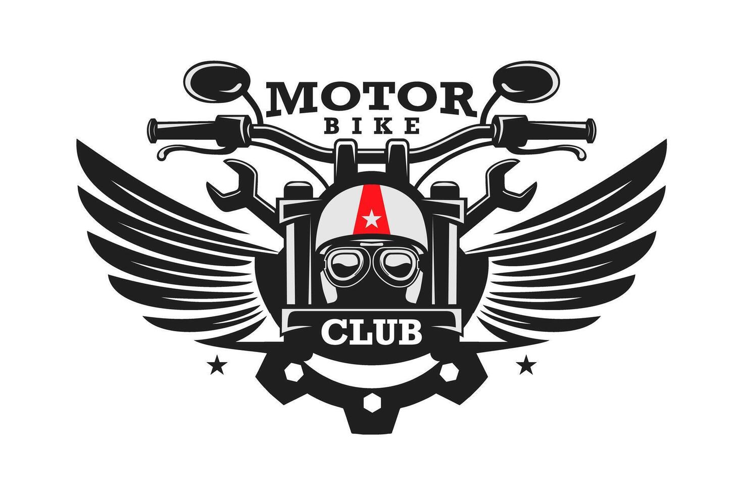 bike wing logo illustration design art vector