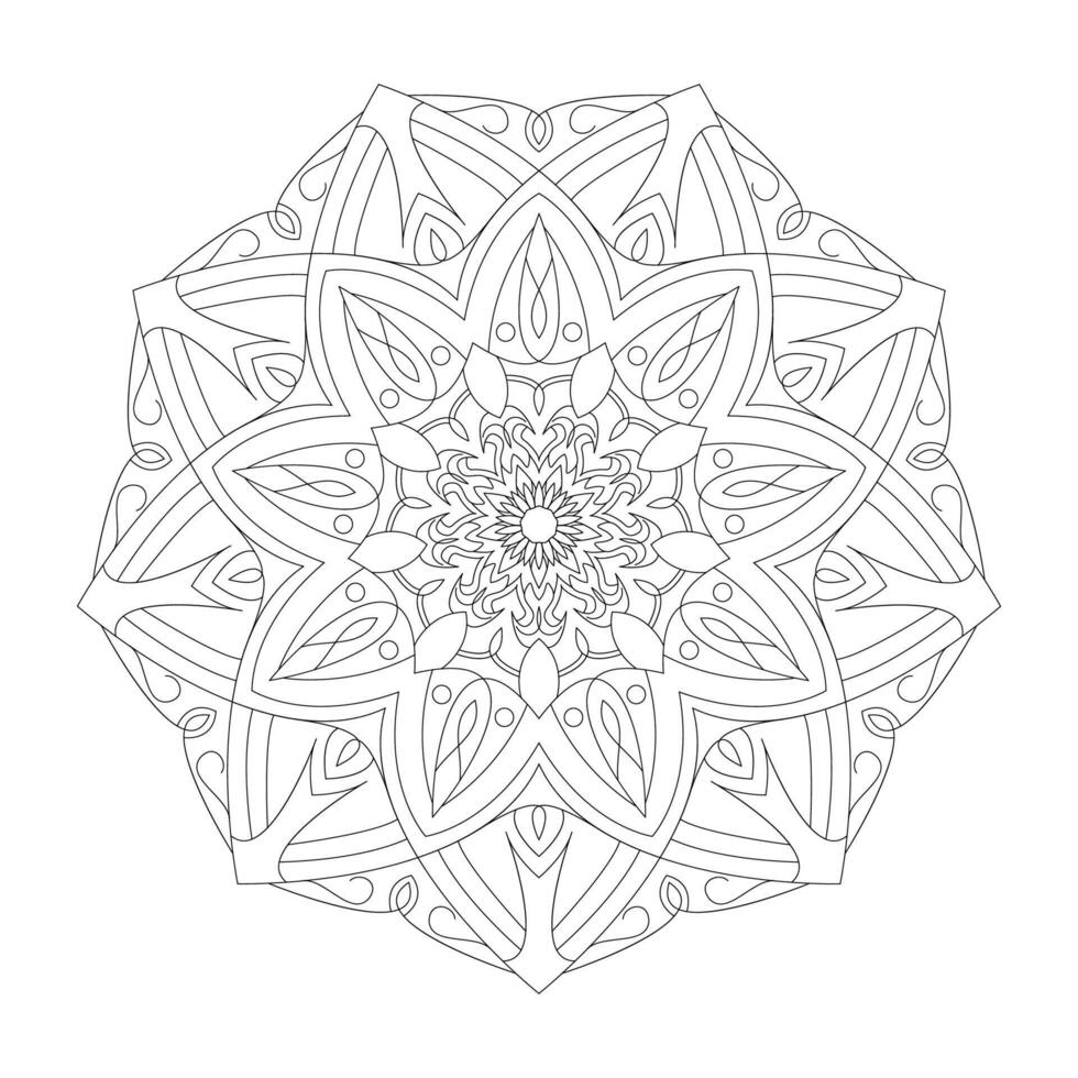 Simple mandala designs to color vector