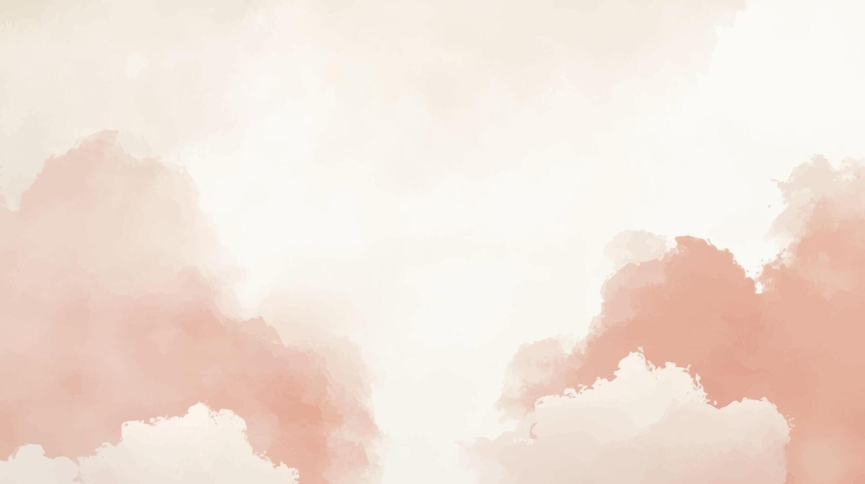 watercolor background with abstract brushed texture in horizontal orientation. Hand drawn texture. Brush stroked painting pastel pale pink color watercolour vector