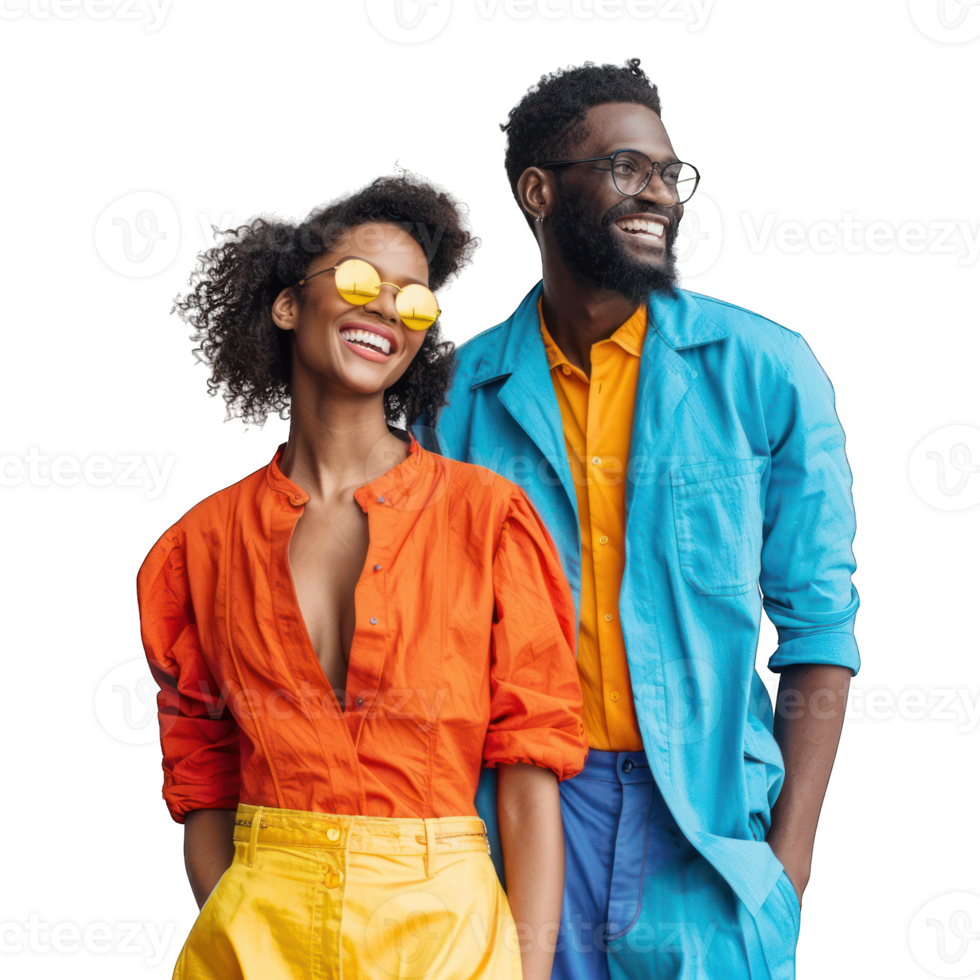black man and woman transparent background png