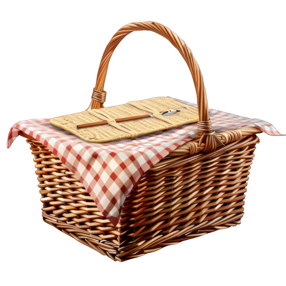 wicker picnic basket transparent background png