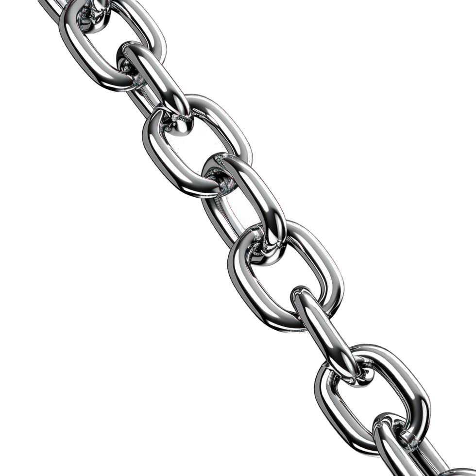 various varieties of white chains, metal chain links arranged in layers to facilitate extension to the desired length. Available in format with options for cutout or clipping path. png