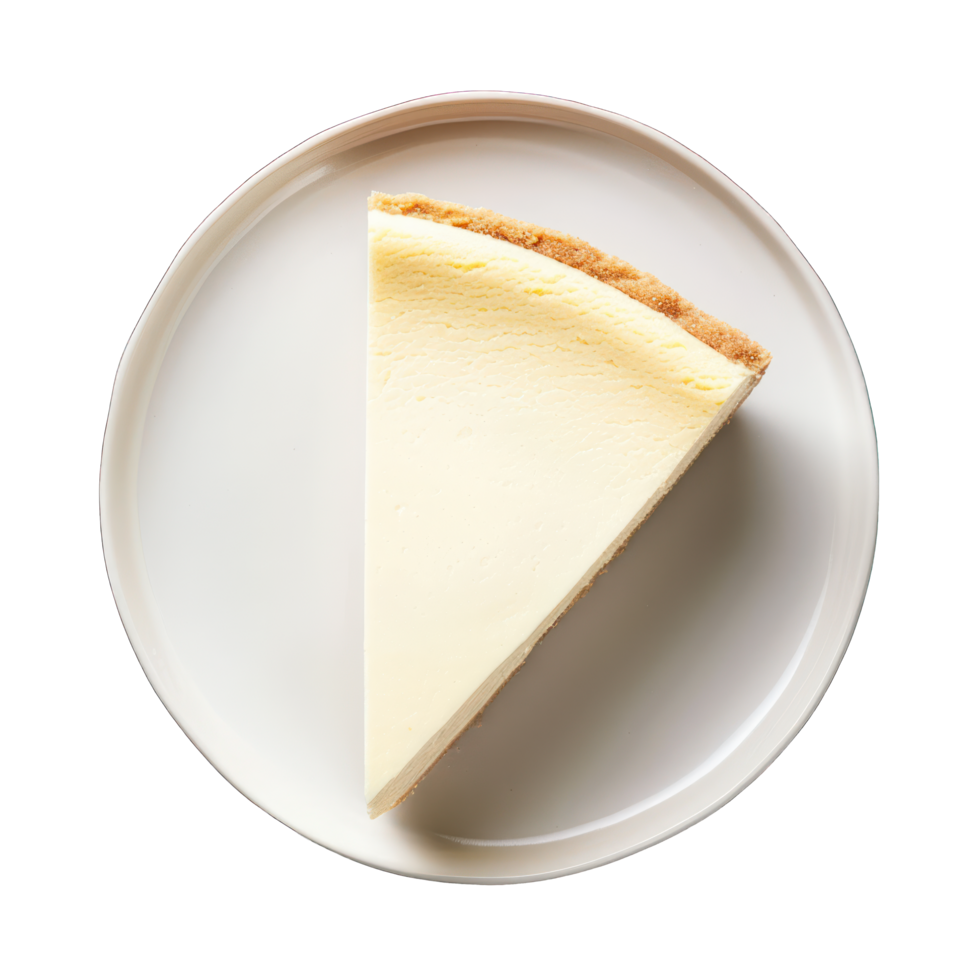 milk cake sweet food piece of dessert delicious top view milk cake vanilla plate on isolated, alpha, transparent background png