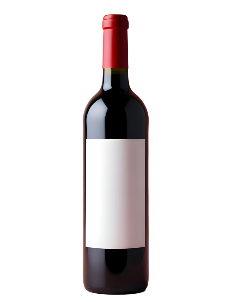 Label Mockup of a Bottle of Red Wine png
