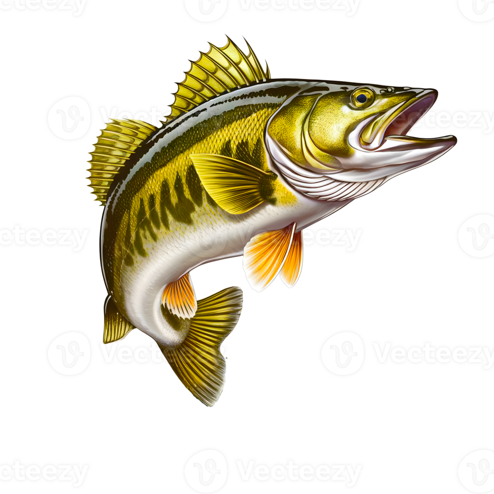 A Jumping Walleye Fish png