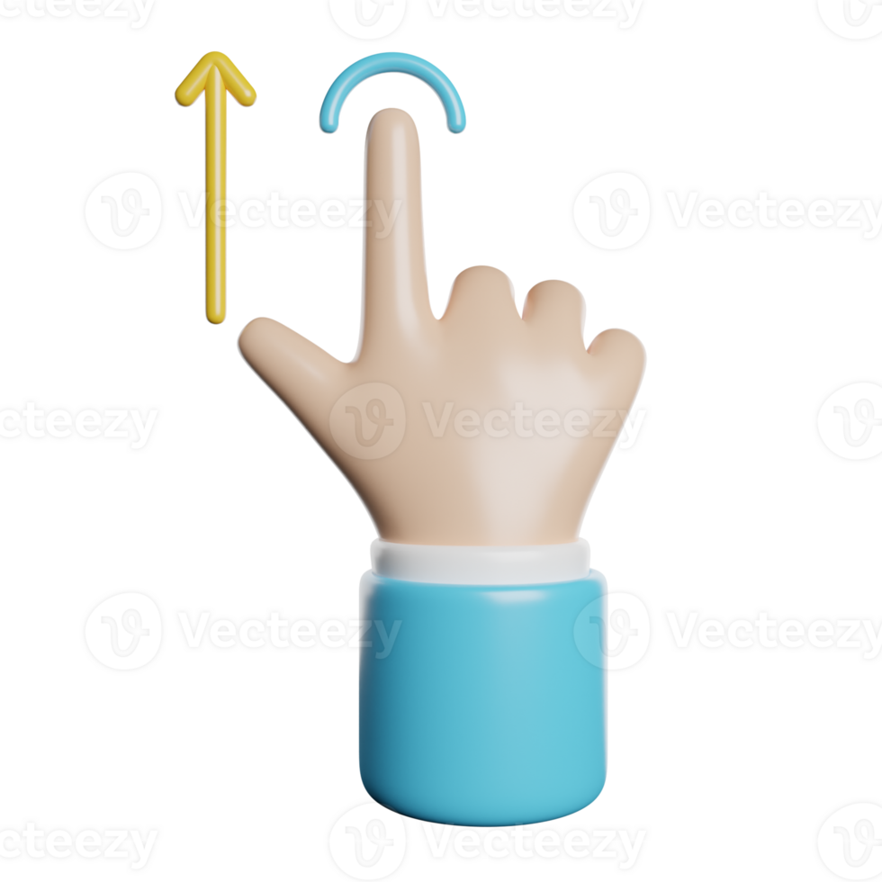 Drag Up Arrow Gesture png