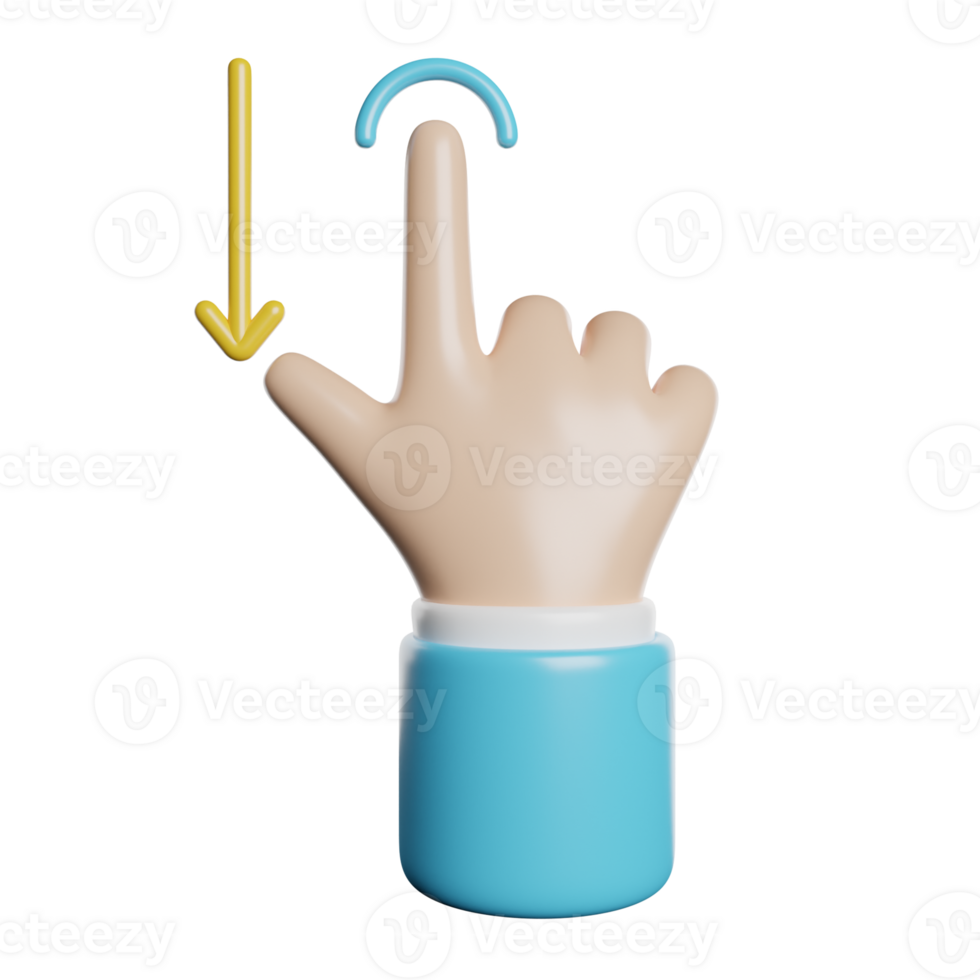 Drag Down Gesture png