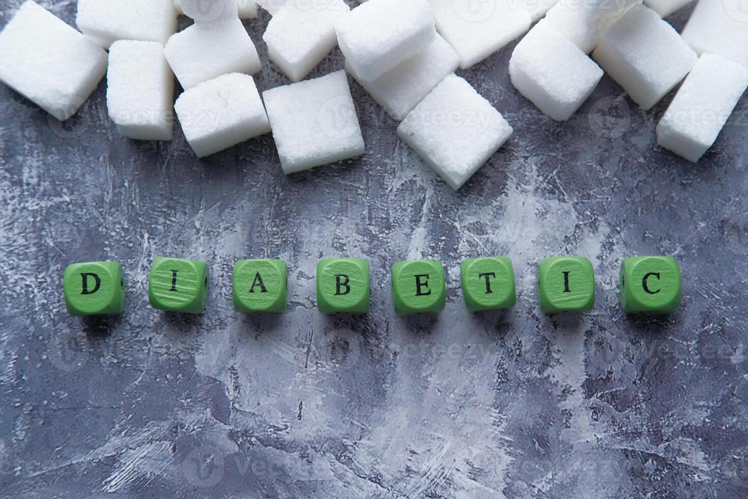The Importance of Awareness Regarding Diabetes Understanding Sugar Cubes and the Diabetic Concept photo