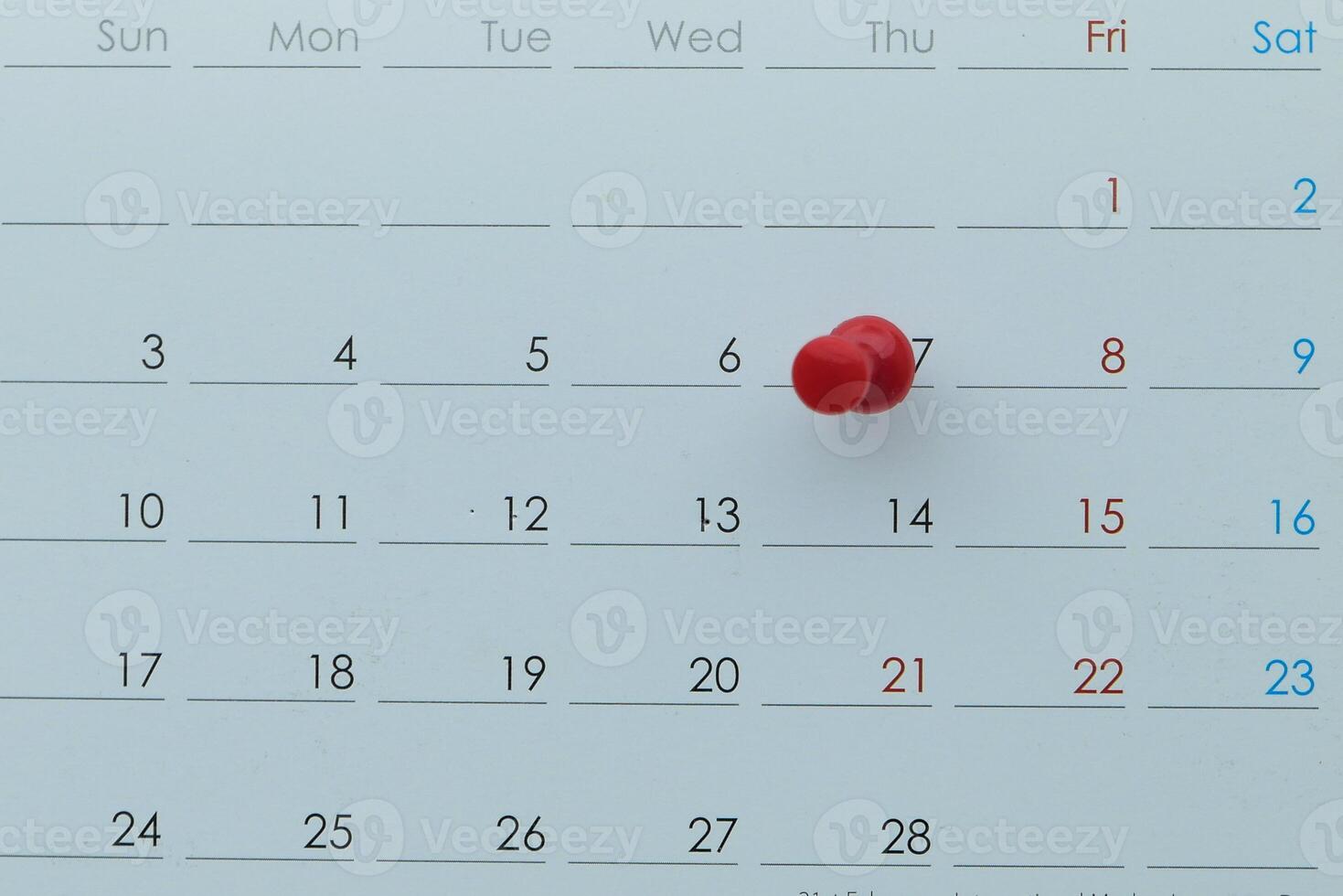 A Calendar Featuring Pin Highlighting to Emphasize a Particular Date and Task Deadline photo