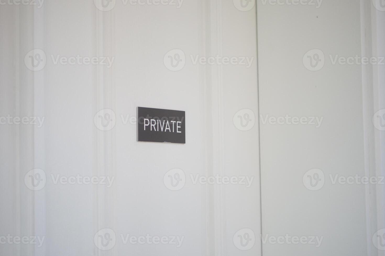 Private Door Sign A Clear Emphasis on Privacy and Exclusivity for Your Space and Environment photo