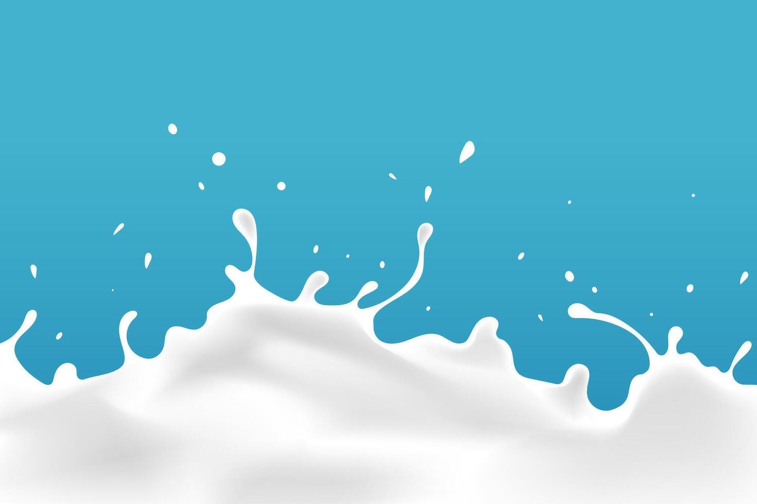 milk or yogurt gurgling design element vector