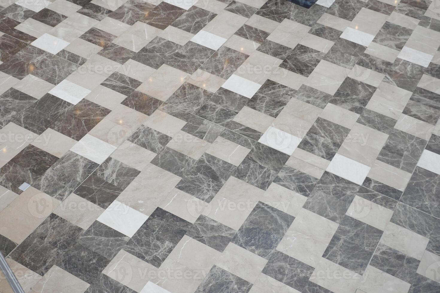 Stunning and Elegant Marble Tile Floor Design Featuring a Variety of Unique Patterns photo