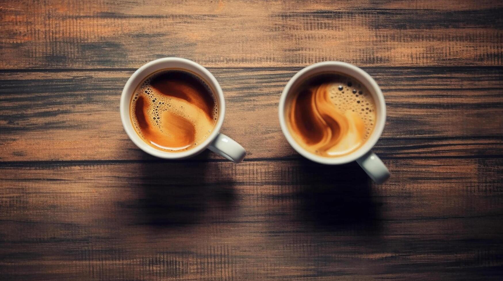cup of cappucino and biscuits on a wood background photo