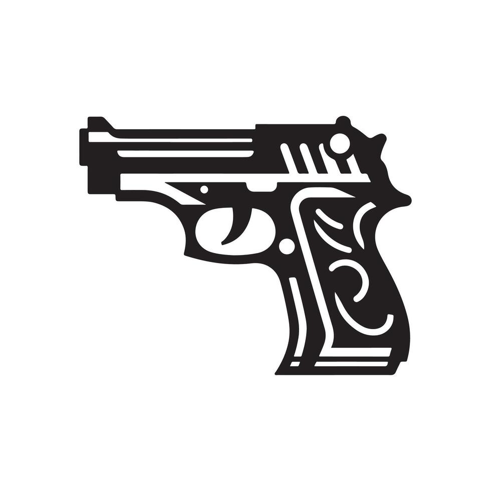 Graphical Representation of Firearm Design vector