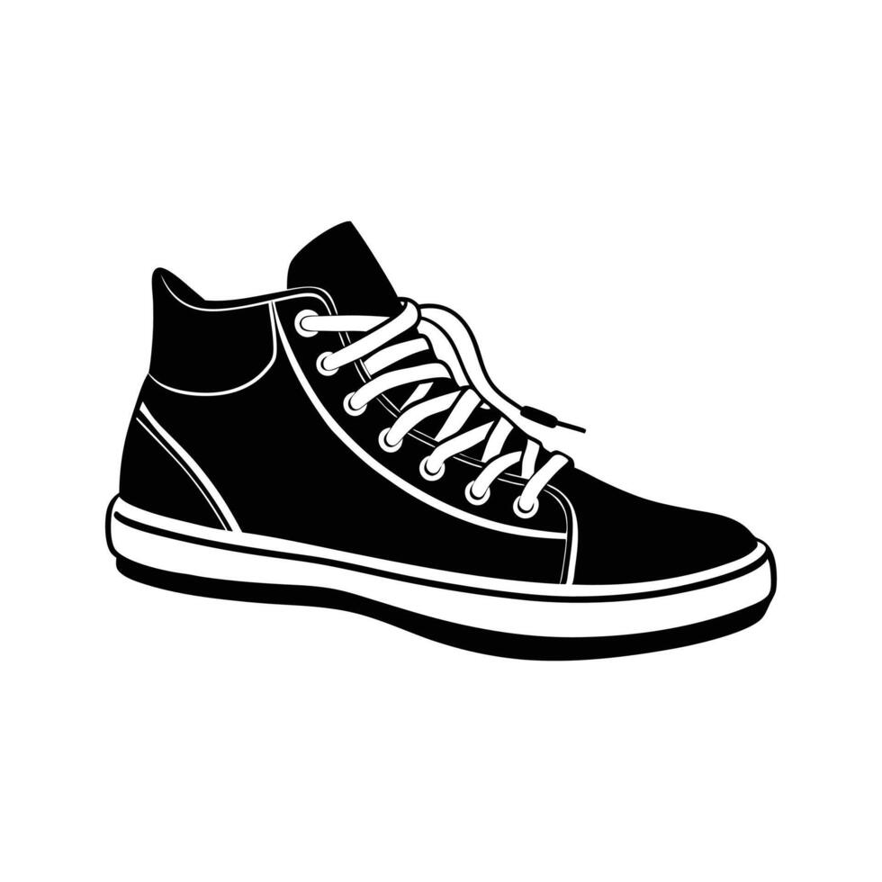 Step Ahead Sneaker Silhouette Icon vector