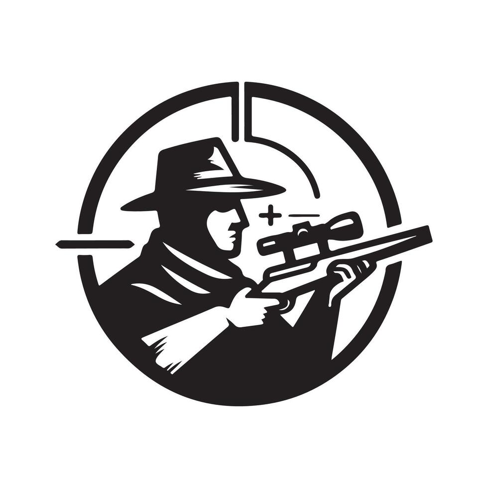 Silent Hunter Arrow Logo Icon vector