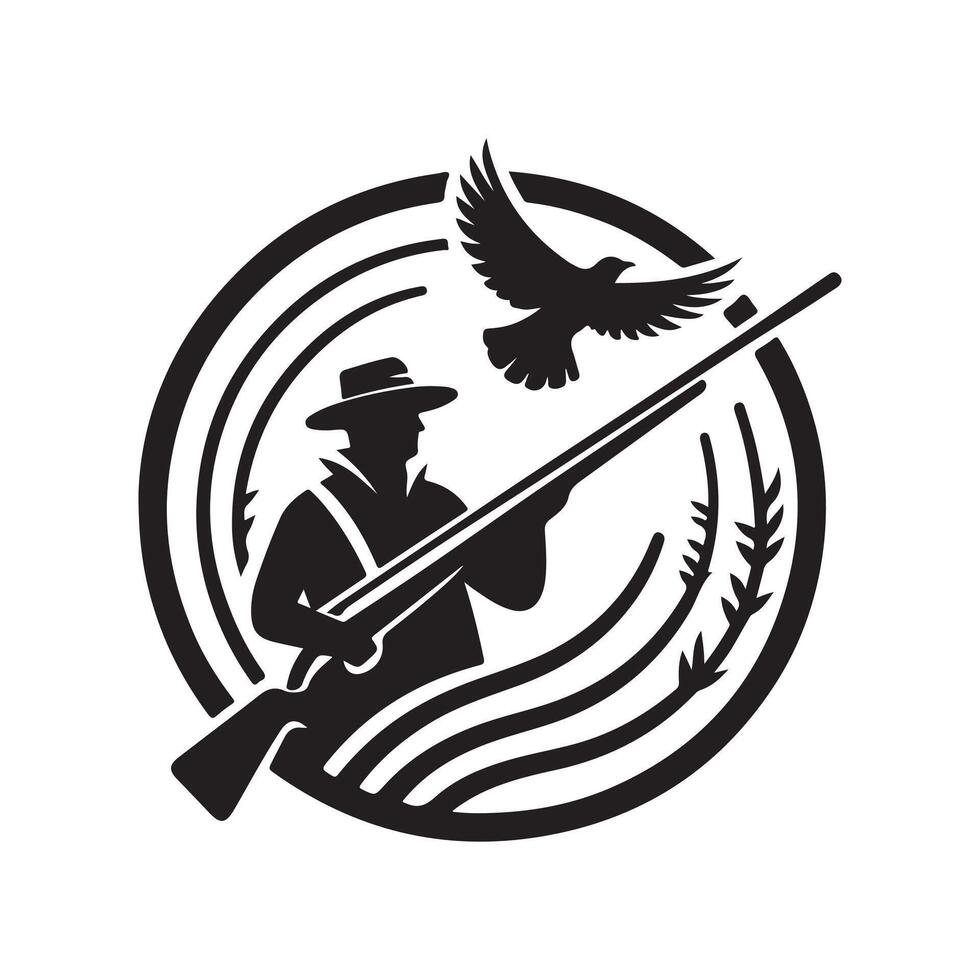 Elite Tracker Silhouette Logo Design vector