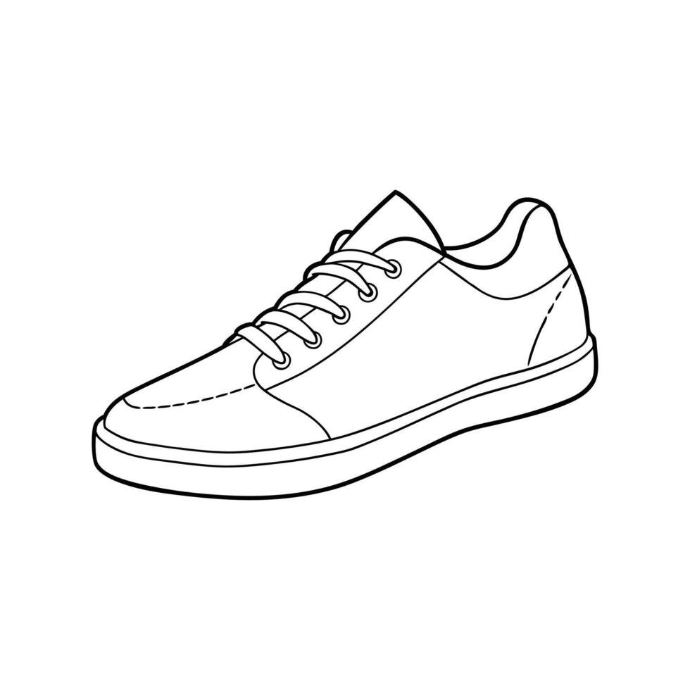 Timeless Sneaker Outline Logo vector