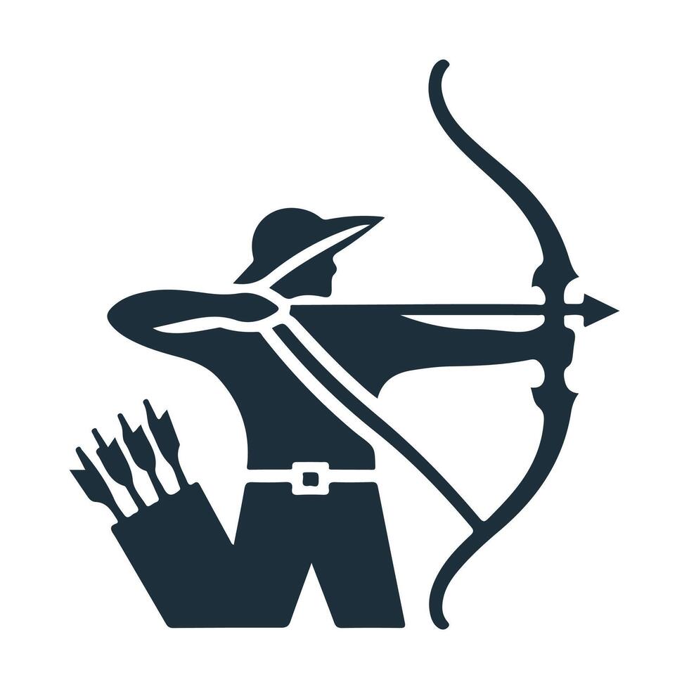 Arrow Pointed Precision Silhouette Design vector