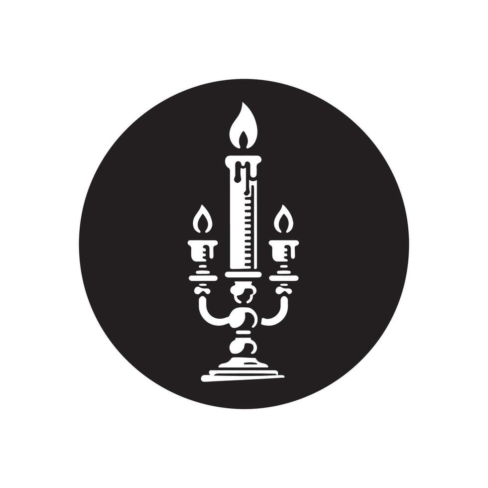 Iconic Candlestick Shadow Illustration Design vector