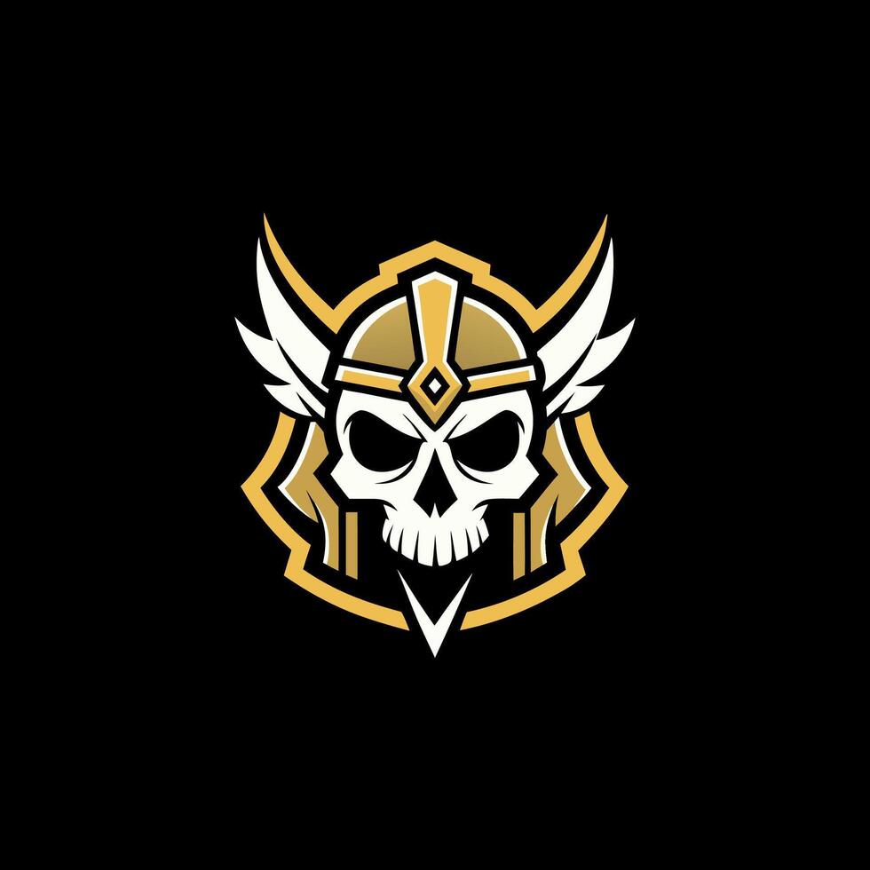 Skull Valkyrie Eternal Warrior Mark vector